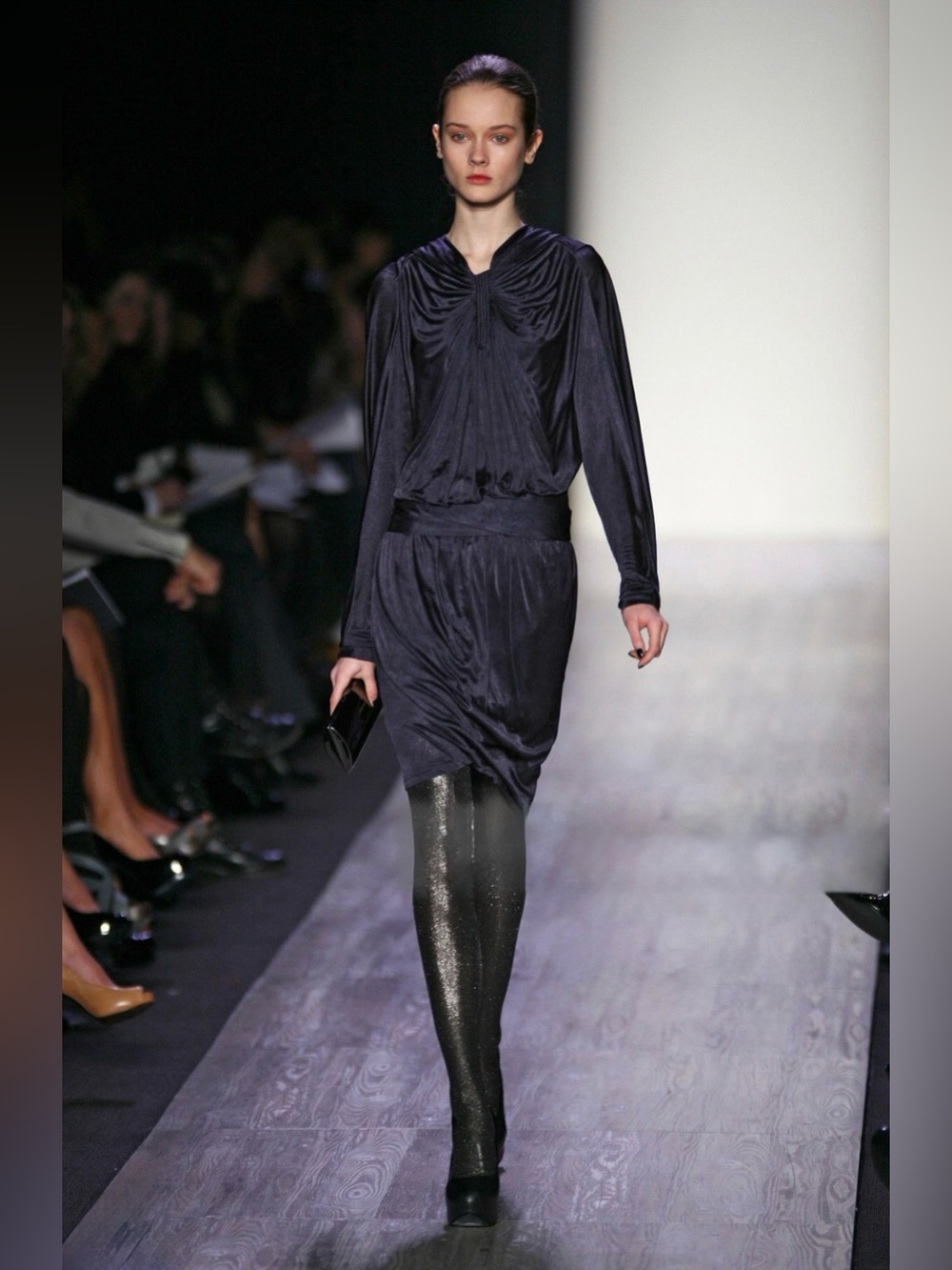 BCBGMaxAzria Runway Collection Dress Midnight Blue Size M